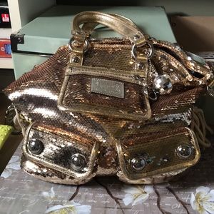 Coach poppy LMT. ED sequin cross body/ handbag